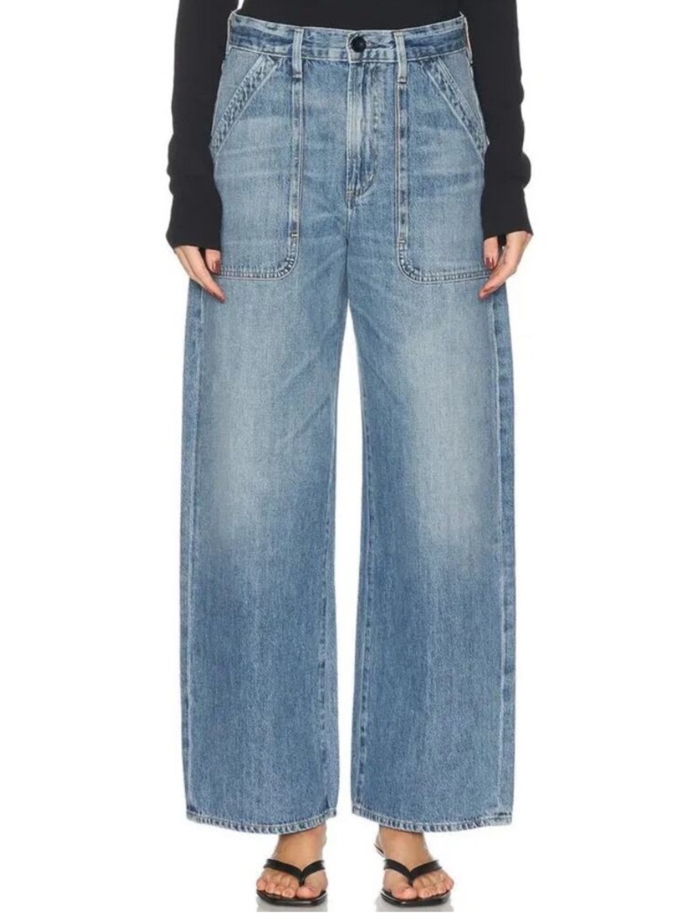 Citizens Of Humanity Ayla Utility Baggy Wide Leg Jeans, 26